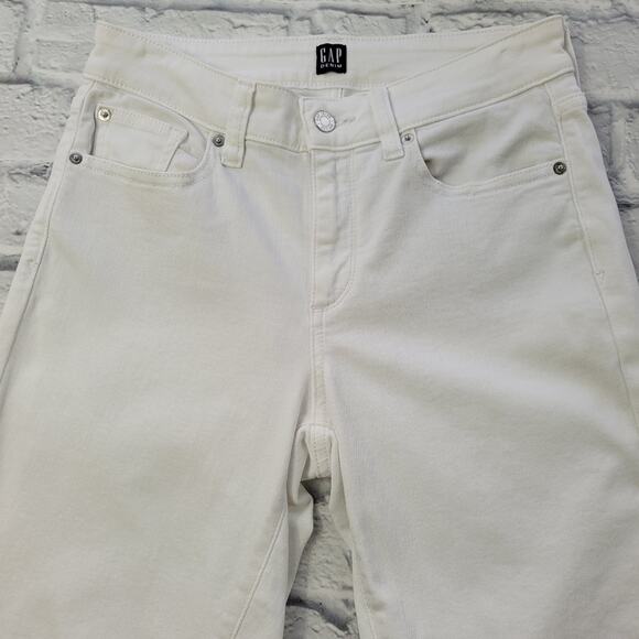 GAP Optic White Denim Curvy True Skinny Jeans size 29/8 Short - Picture 5 of 16